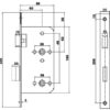 Mortice Bathroom Lock for Fire Doors Diagram