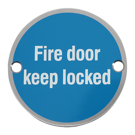 Fire Door Keep Locked Sign