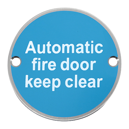 Automatic Fire Door Keep Clear Sign