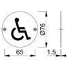 Accessible Toilet Sign Diagram