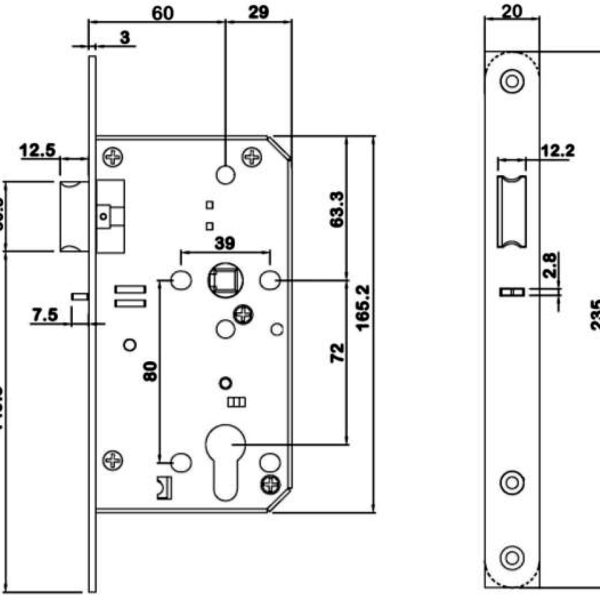 Mortice Night Latch | Architectural Ironmongery | Ahmarra