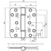 Power Load Butt Hinge Diagram