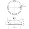 Anti-Ligature Euro Escutcheon Rear Fix Diagram