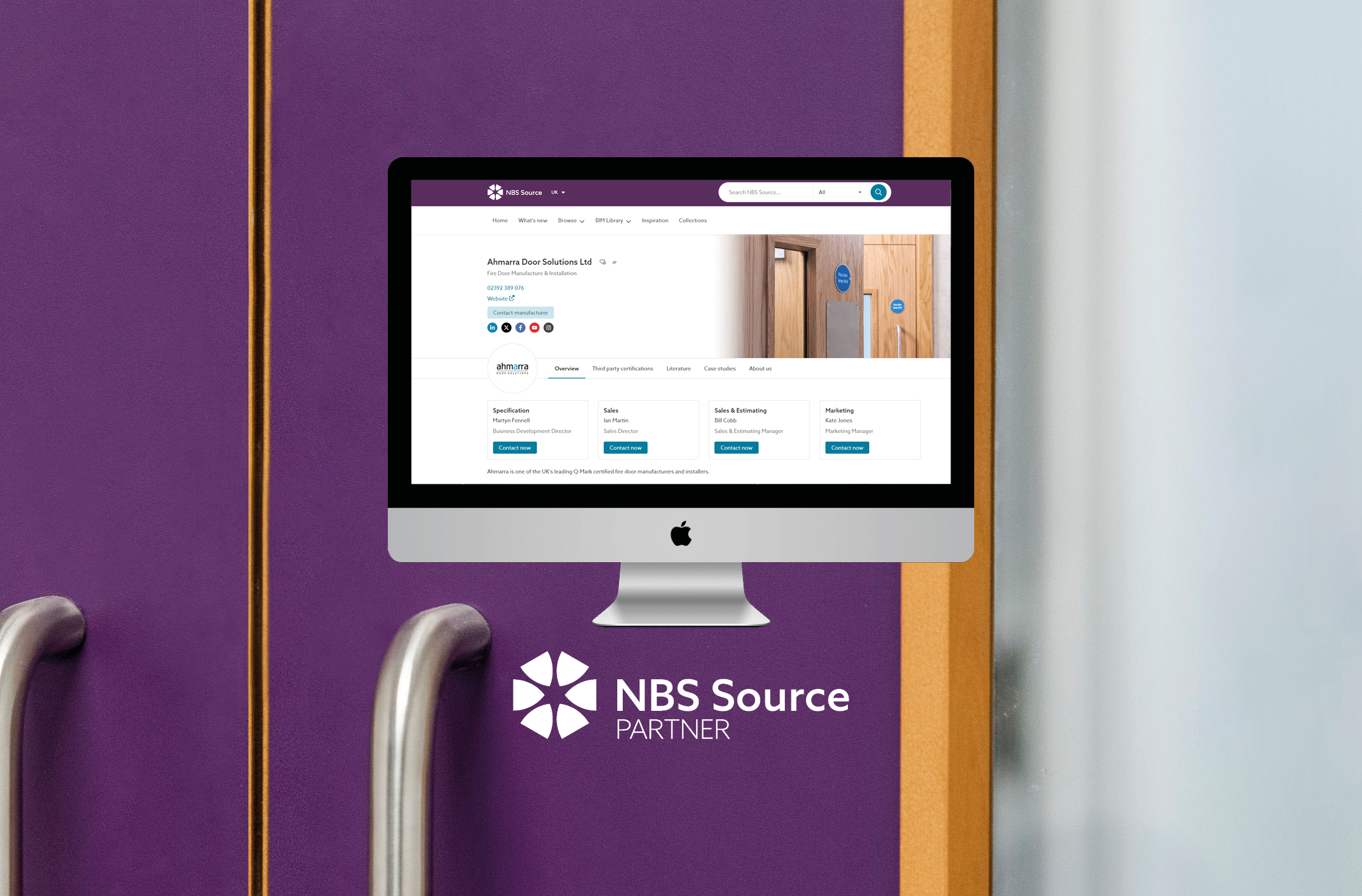 Ahmarra’s Fire Doorsets Can Now be Specified on NBS